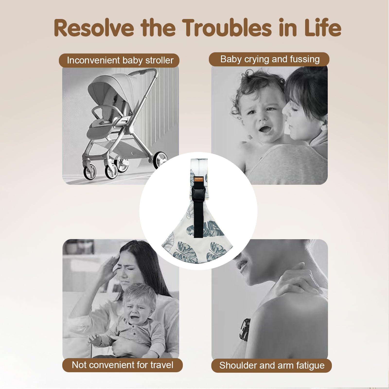 yemyig baby sling travel-friendly setup shows lightweight, on-the-go convenience.
