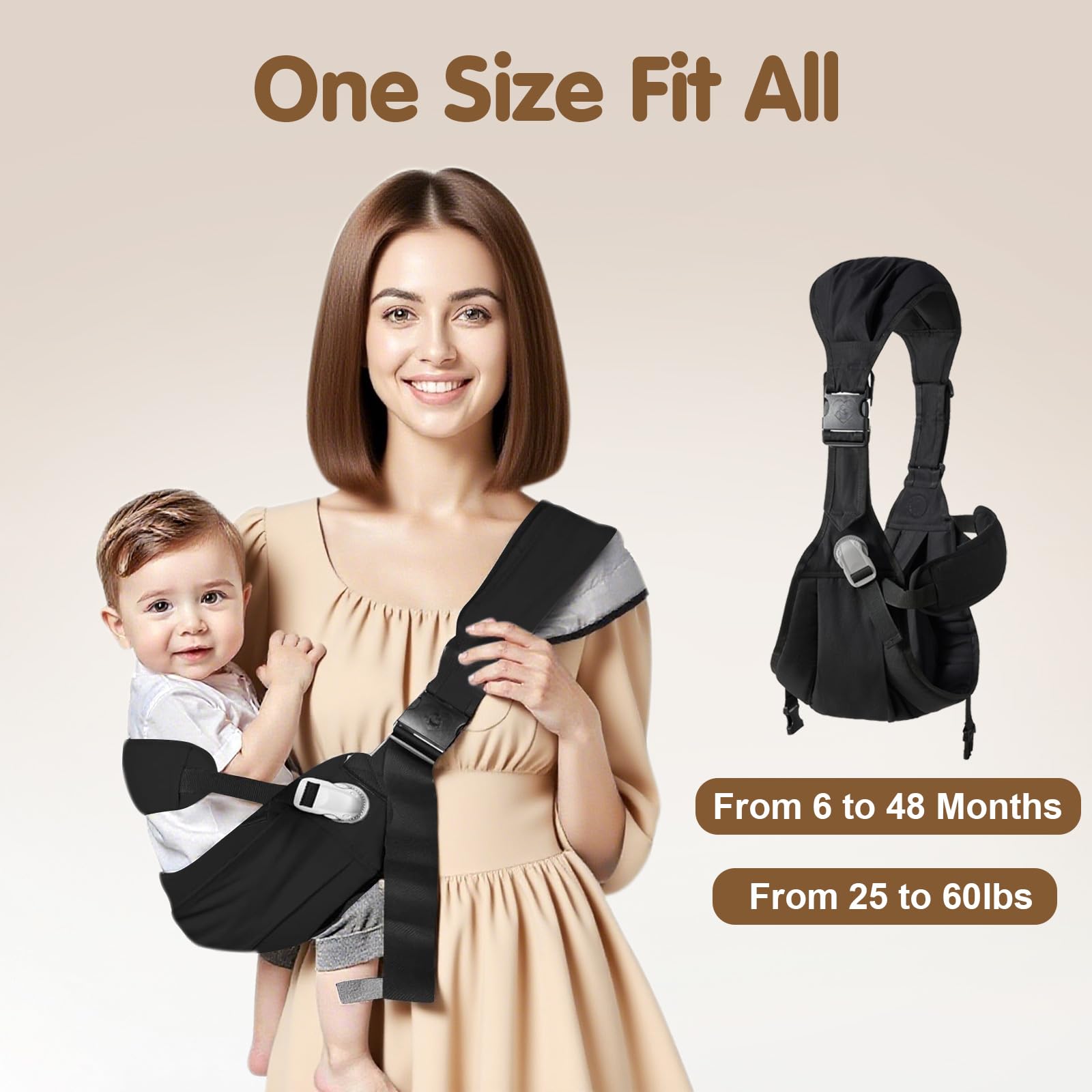 Yemyig ultra-portable folded sling emphasizes compact travel size.