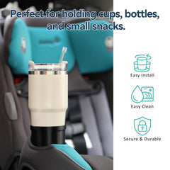 YENANA car seat cup holder in ABS plastic—dishwasher safe and easy to clean.