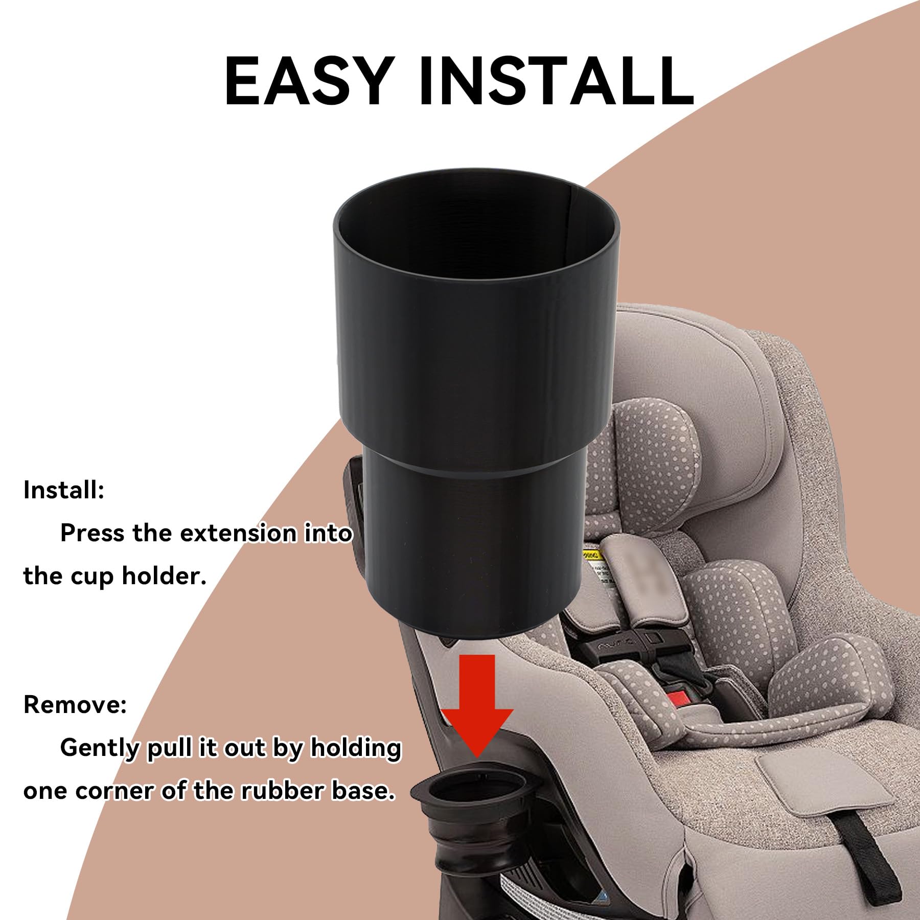 YENANA Cup Holder Adapter (dishwasher-safe-abs) cleans quickly for busy families.