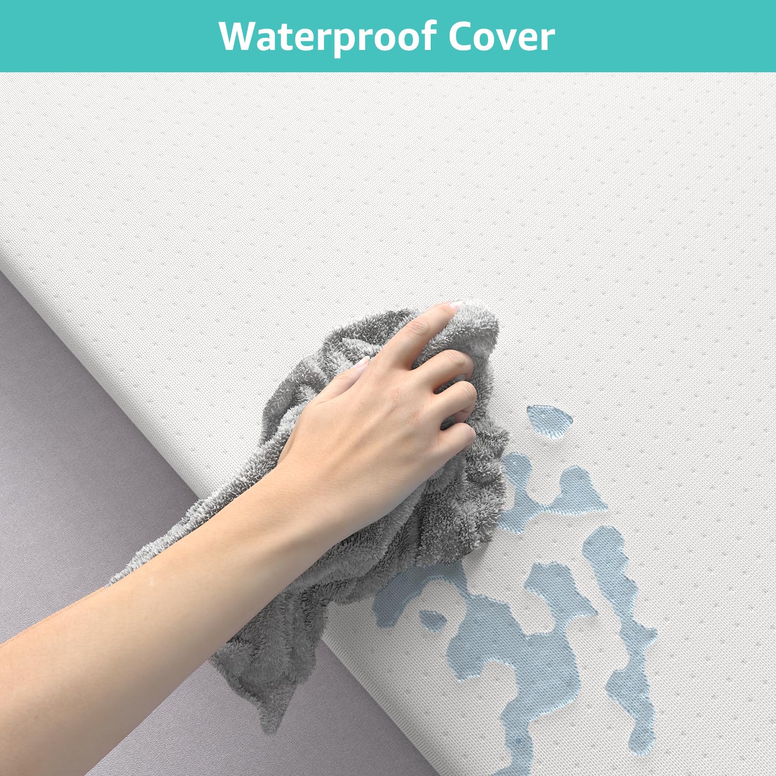 YENING pack and play mattress pad fits standard 38x26 dimensions for snug comfort.