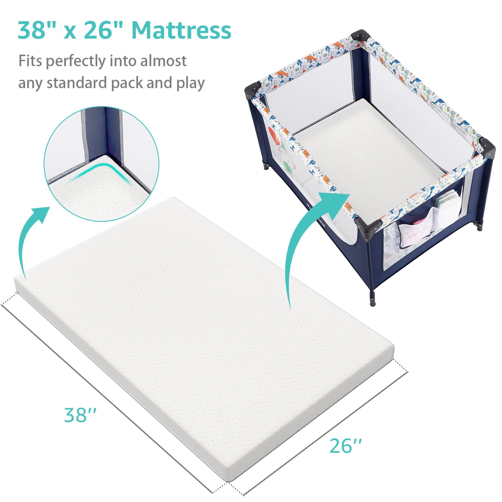 YENING mattress pad with removable cover simplifies machine washing.