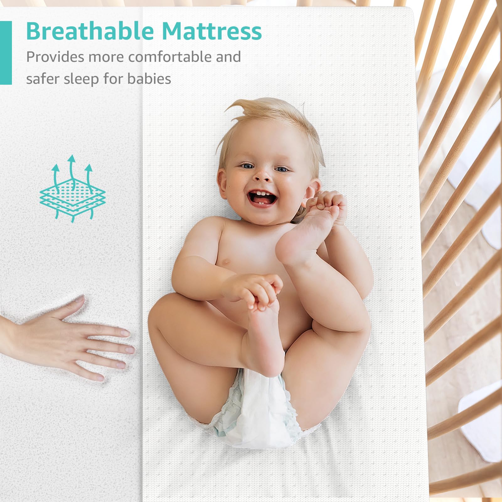 YENING waterproof mattress pad keeps liquids from soaking through to the base.