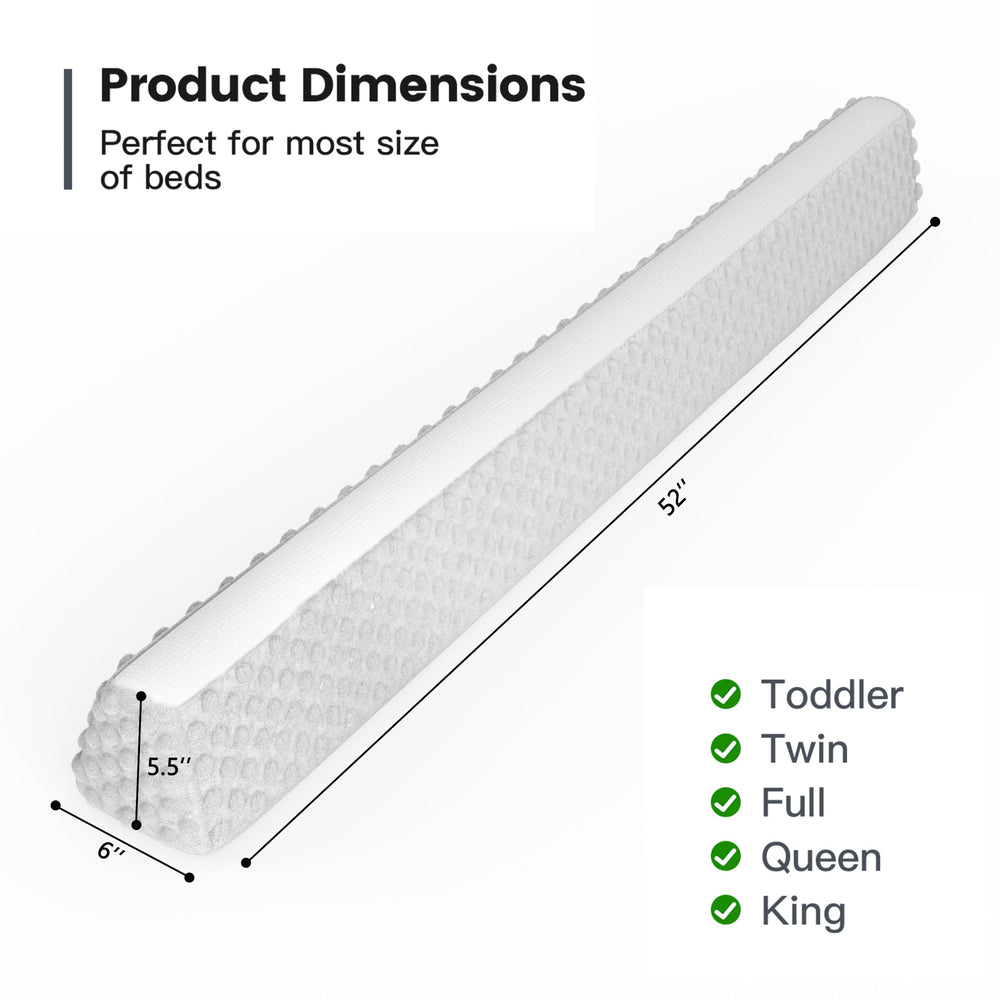 YENING gray bumper on bed adds a cozy protective edge.