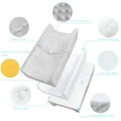 YENING mini diaper changing pad foam-core close-up showing supportive cushioning.
