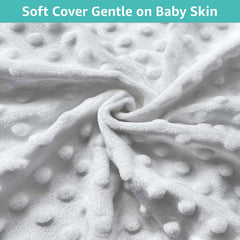 YENING Soft Changing Pad cover closeup dots highlights plush cotton texture for gentle skin