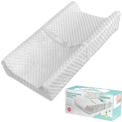 YENING Soft Baby Changing Pad front view highlights spacious 31.5 x 16 inches for comfortable diaper changes