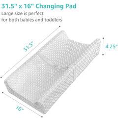 YENING Soft Baby Changing Pad side view demonstrates stable safety strap and contoured sides