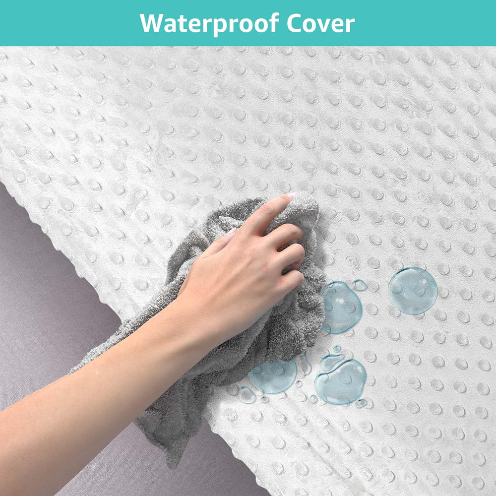 YENING Waterproof cover image shows easy wipe-down surface after diaper changes