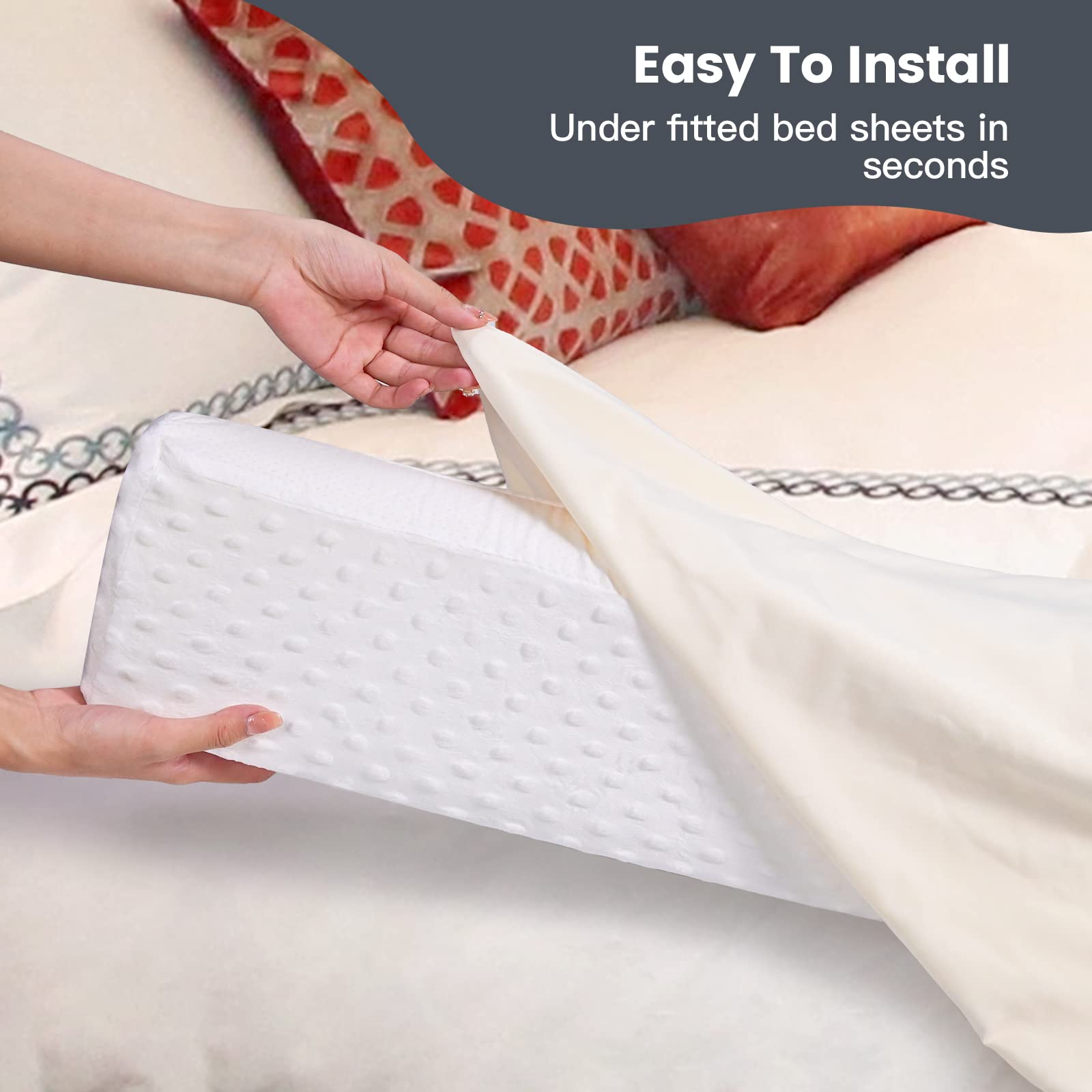 YENING toddler bed rail non-slip-base prevents shifting for safer sleep transitions.