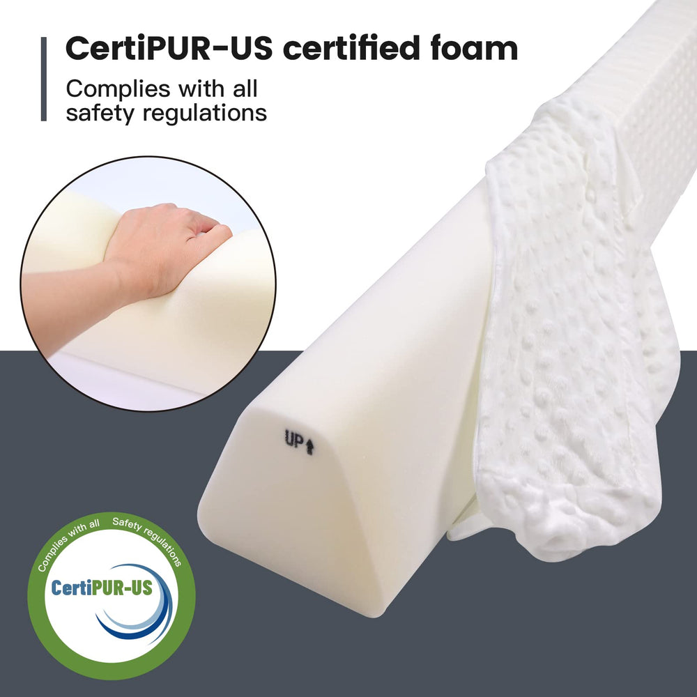 YENING under-sheet installation keeps the foam bumper securely in place during sleep.