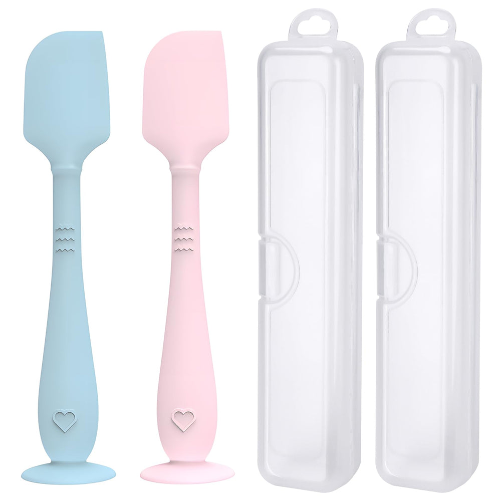 YENLNI butt cream spatula blue with soft silicone for gentle, mess-free diaper cream application.