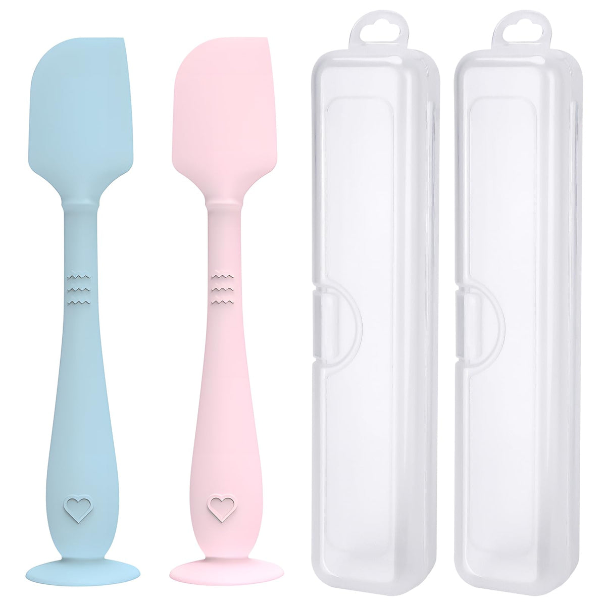 YENLNI butt cream spatula blue with soft silicone for gentle, mess-free diaper cream application.