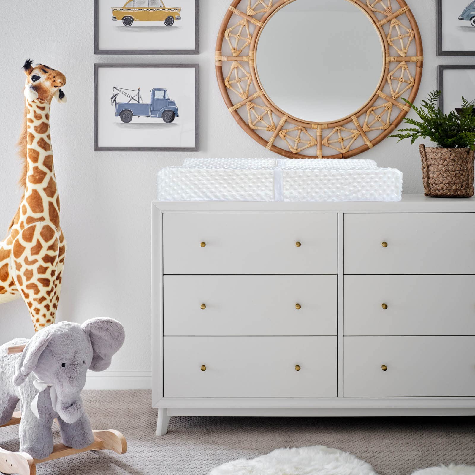 YENING Mini changing pad fits 27 by 16 inch dressers.