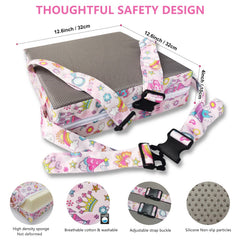 Yeroly booster seat with detachable washable cover for easy cleaning after meals