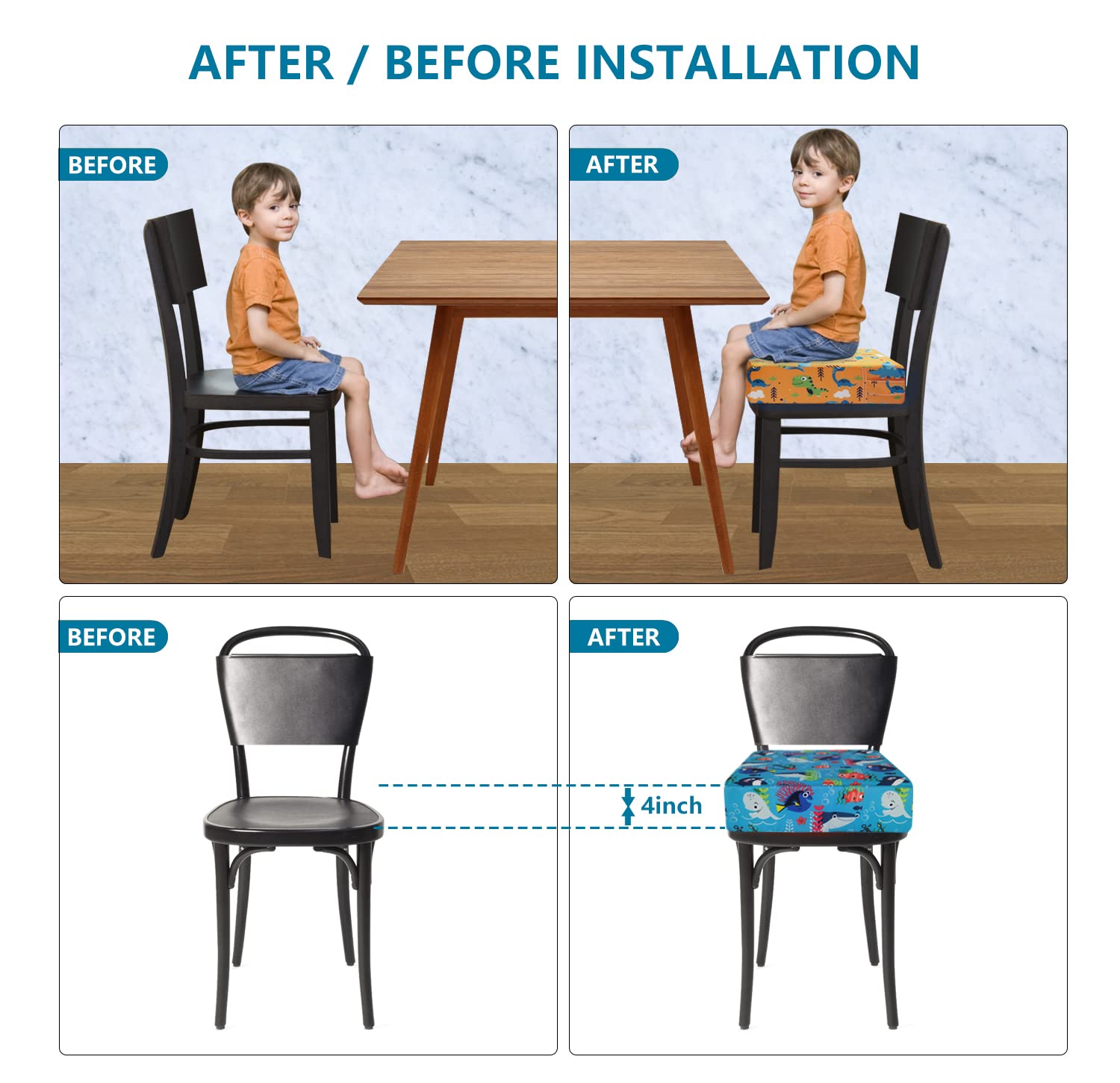 Yeroly booster seat portable-travel ready for restaurants and trips