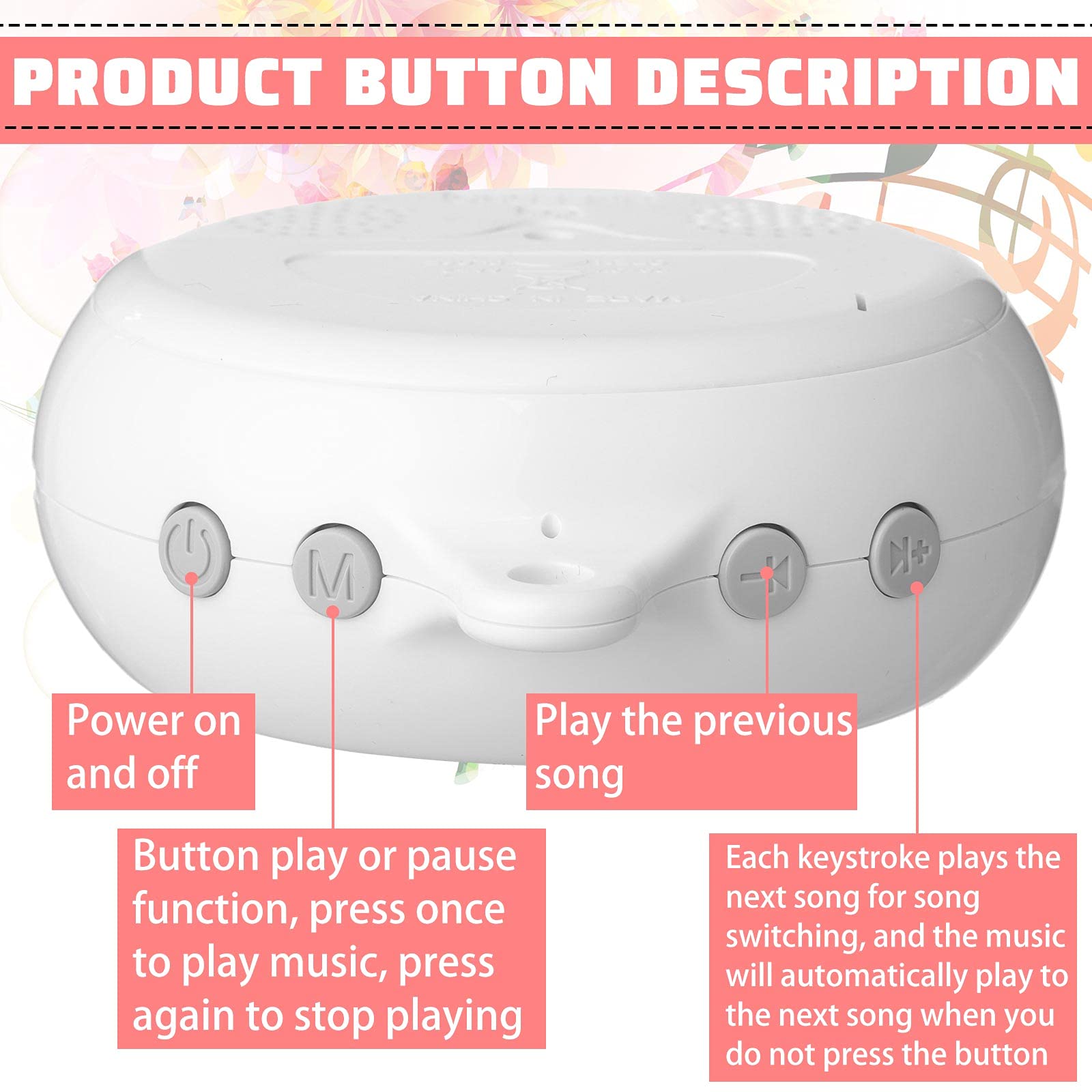 Yeshone 35 lullabies offer soothing bedtime options for baby time.