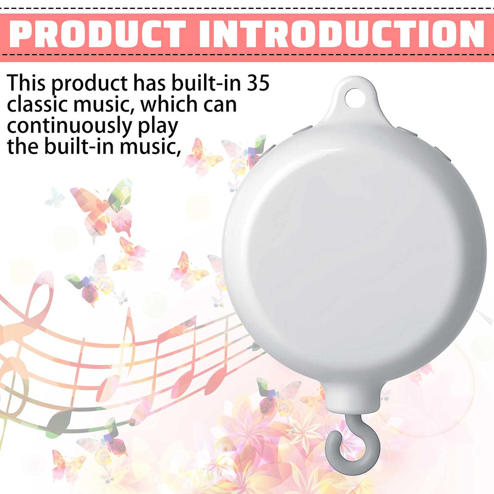 Yeshone baby music box close up showing volume control for lullaby sessions.