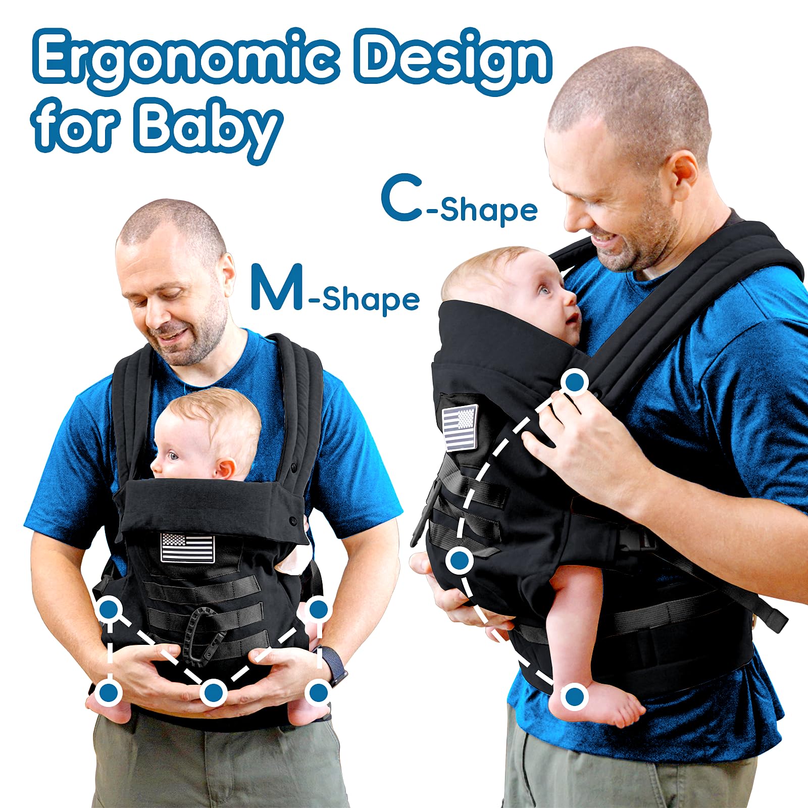 YESYBC carabiners keep bottles, pacifiers and bibs within reach