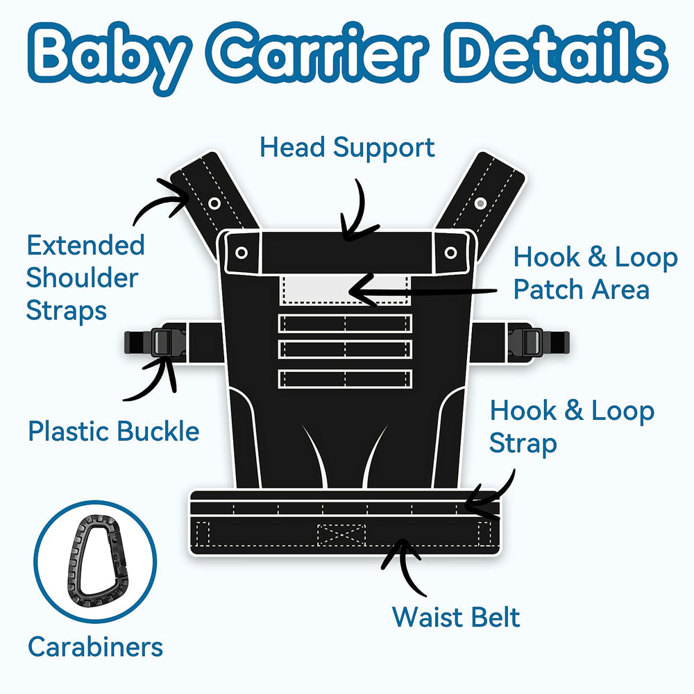 YESYBC adjustable straps grow with baby from newborn to toddler