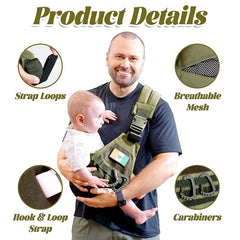 YESYBC baby sling breathable mesh shoulder straps improve airflow