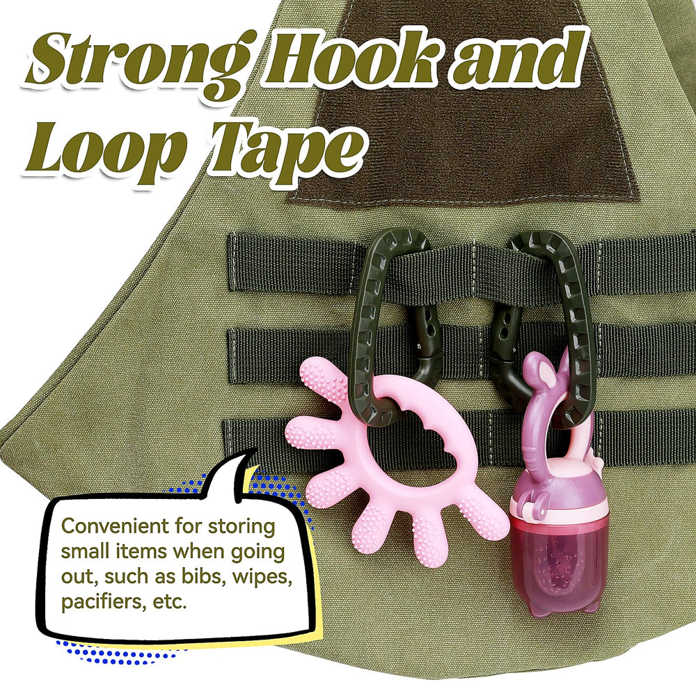 YESYBC baby sling carabiners keep bottles and pacifiers within reach