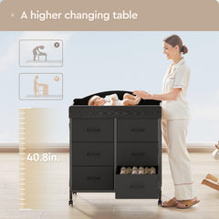 Yetom 6-drawer storage dresser keeps diapers and outfits neatly organized