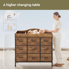 YeTom safety baffles secure baby during diaper changes.