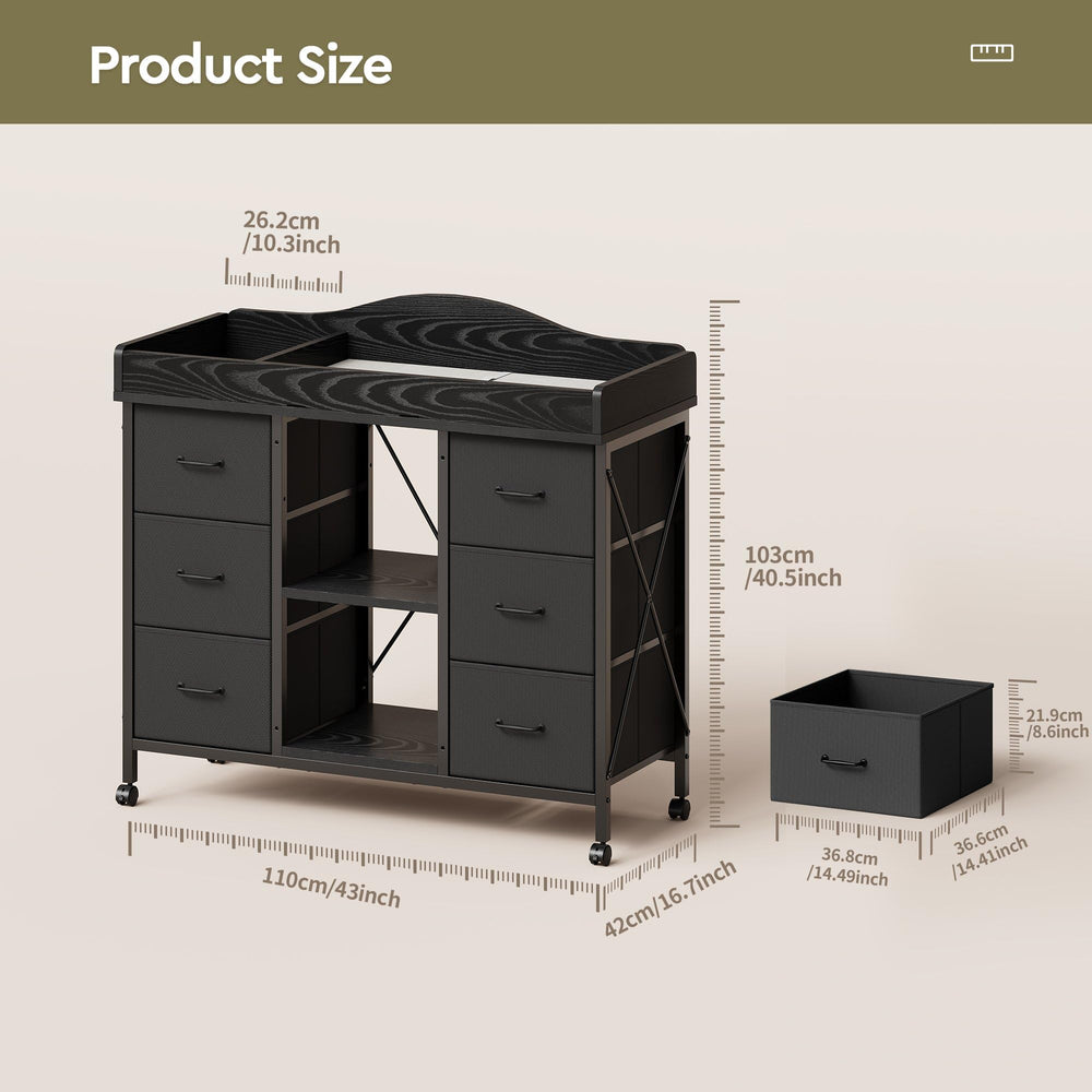 Yetom black finish complements modern nurseries and furniture.