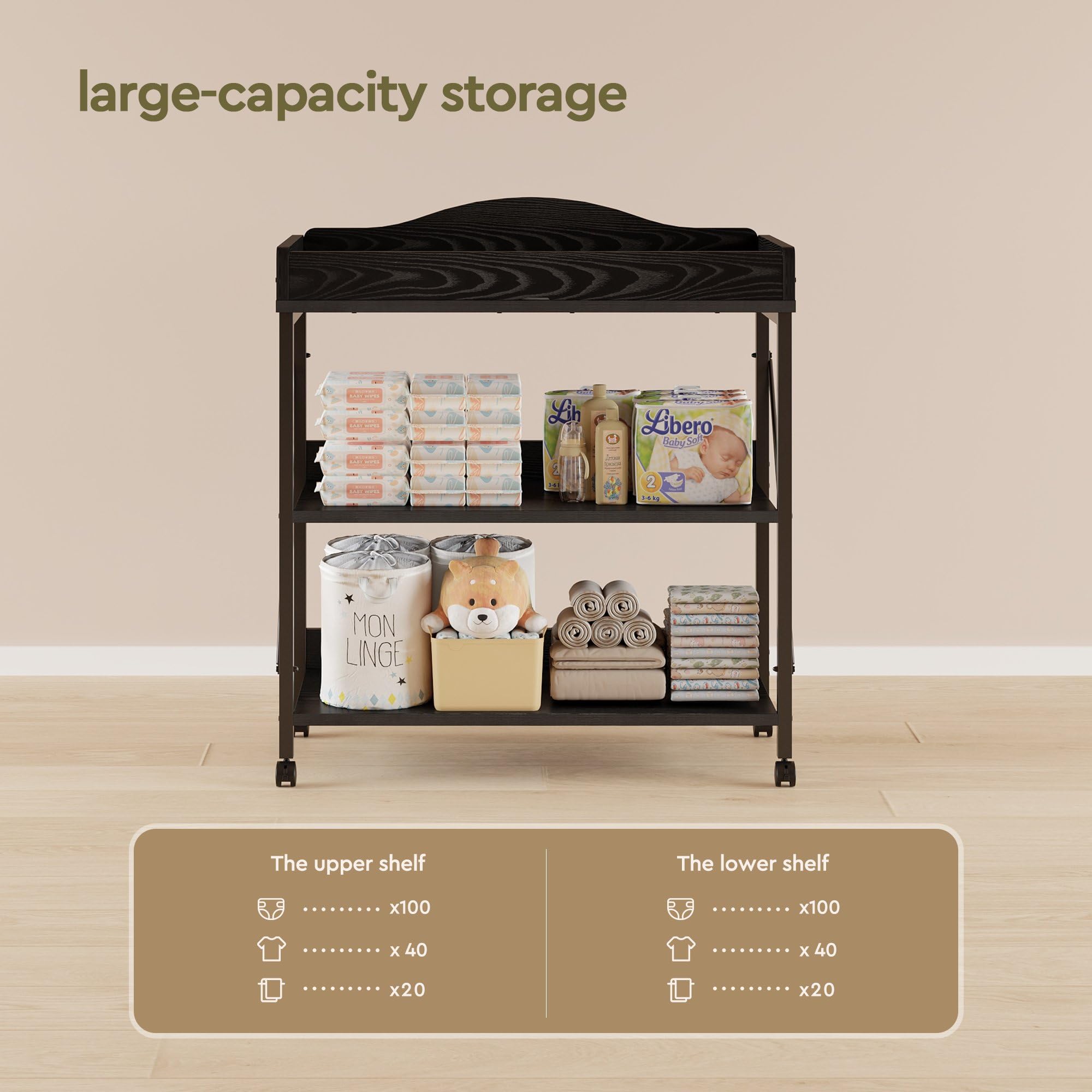 YeTom safety baffles on all sides create a secure changing space