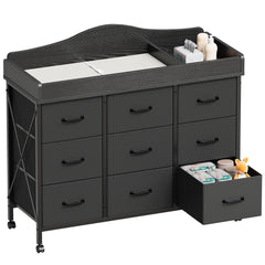 YeTom changing table top with waterproof pad for easy diaper cleanup