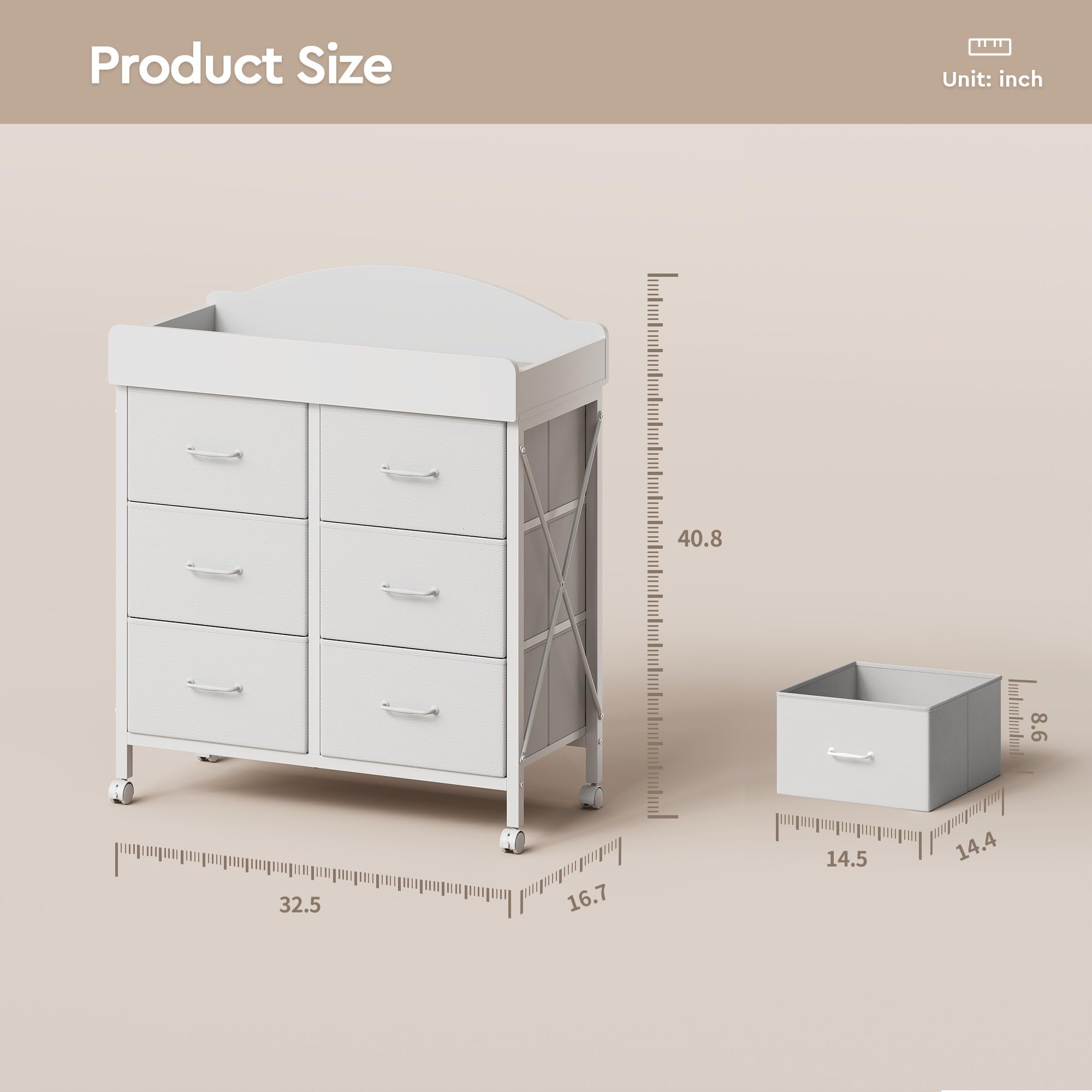 YeTom enclosed changing area with safety baffles provides a secure space during care.