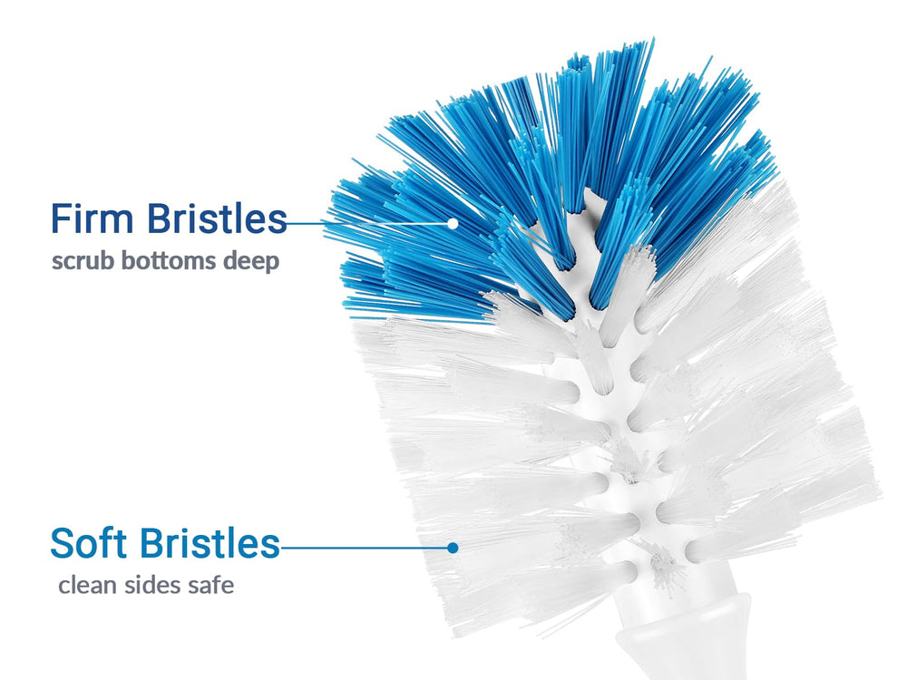 YeuDeuy dual-bristles target bottoms and sides for thorough cleaning