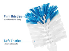 YeuDeuy dual-bristles target bottoms and sides for thorough cleaning