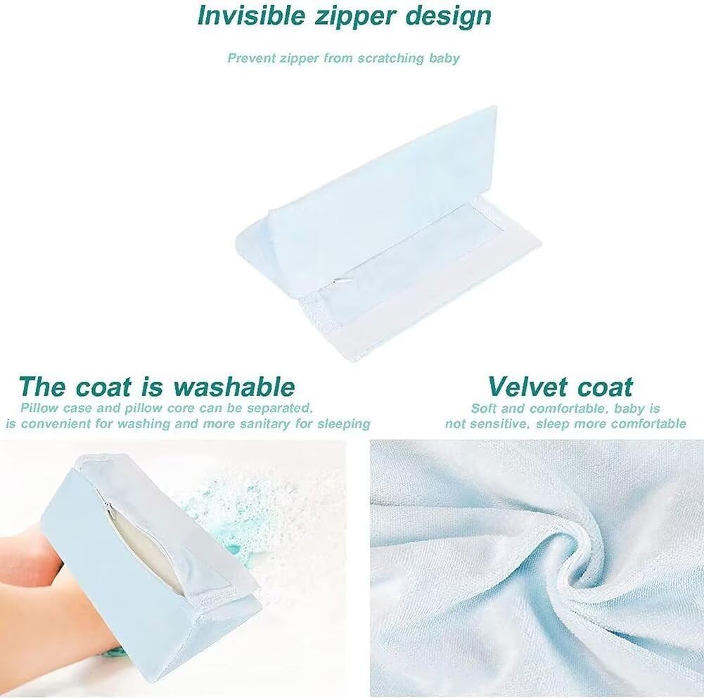 Yevclihds Baby Side Sleeper Weddge promotes easy cleaning with a removable cover.