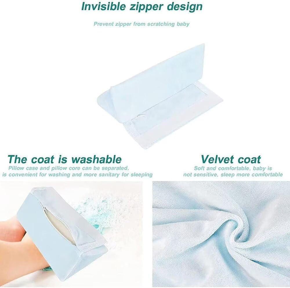 Yevclihds Baby Side Sleeper Weddge promotes easy cleaning with a removable cover.
