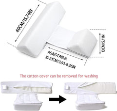 Yevclihds Baby Side Sleeper Weddge features soothing fabric for gentle touch.