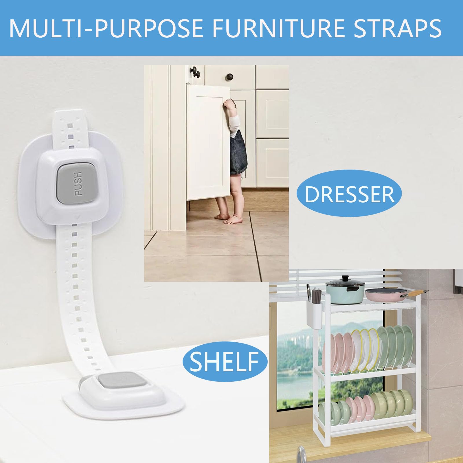 YEYA damage-free installation enables repositioning or cleaning behind furniture easily.