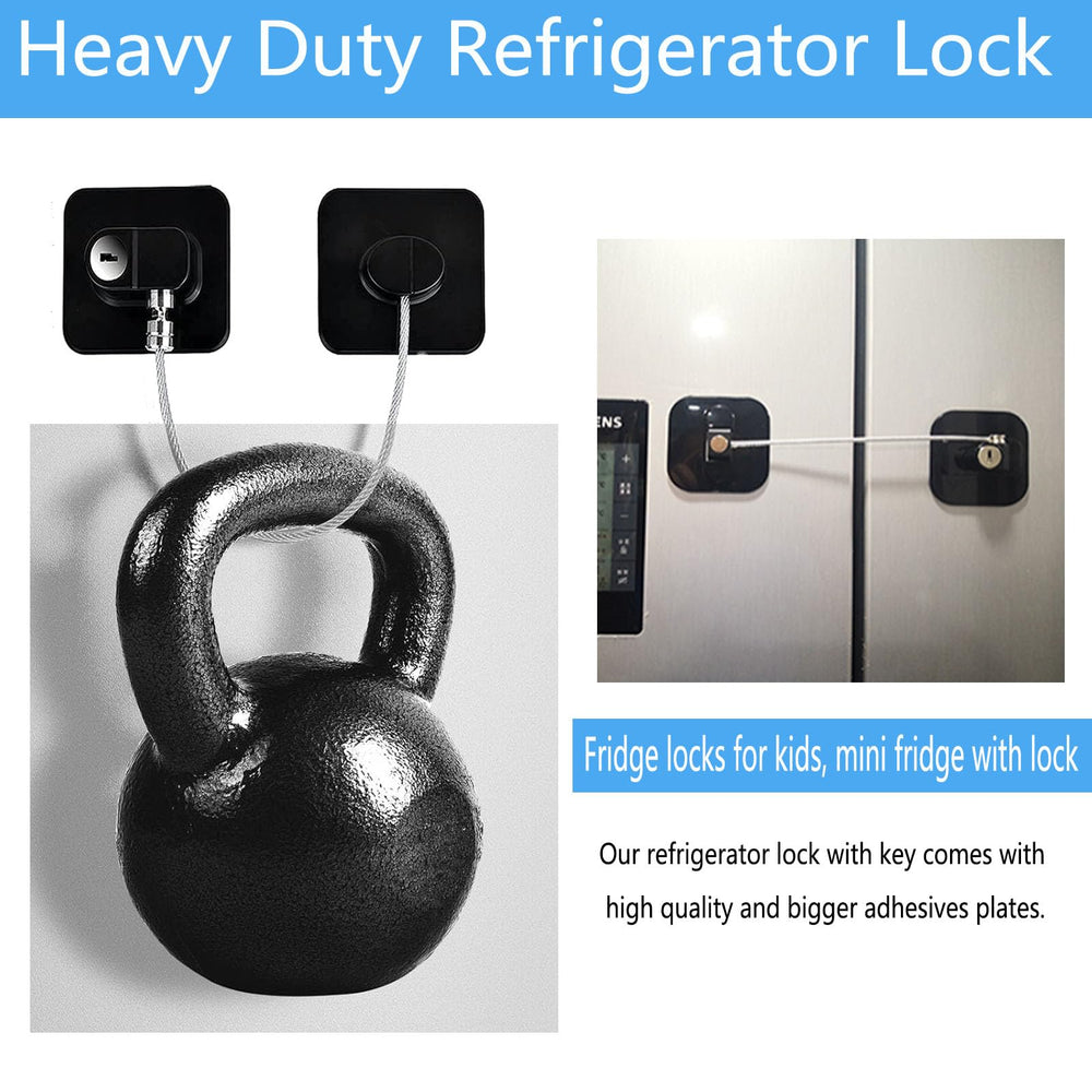 YEYA fridge lock on smooth surface showing easy installation.