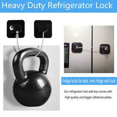 YEYA fridge lock on smooth surface showing easy installation.
