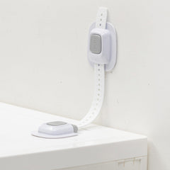 YEYA No Drill Anti Tip Strap on wall adhesive for damage-free baby-proofing on tall dressers.