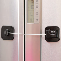 YEYA upgraded refrigerator lock side view highlights slim profile and discreet adhesive