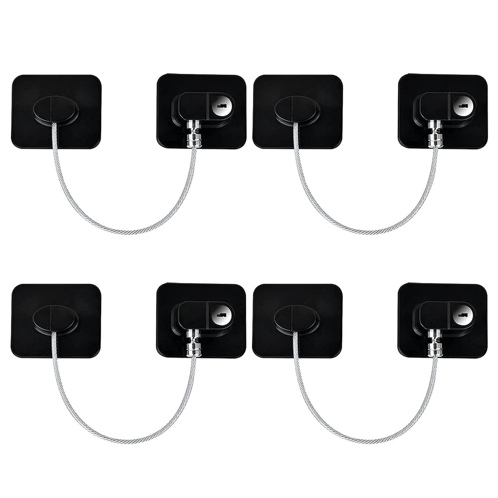 YEYA refrigerator lock with large adhesive base for secure toddler-proofing.