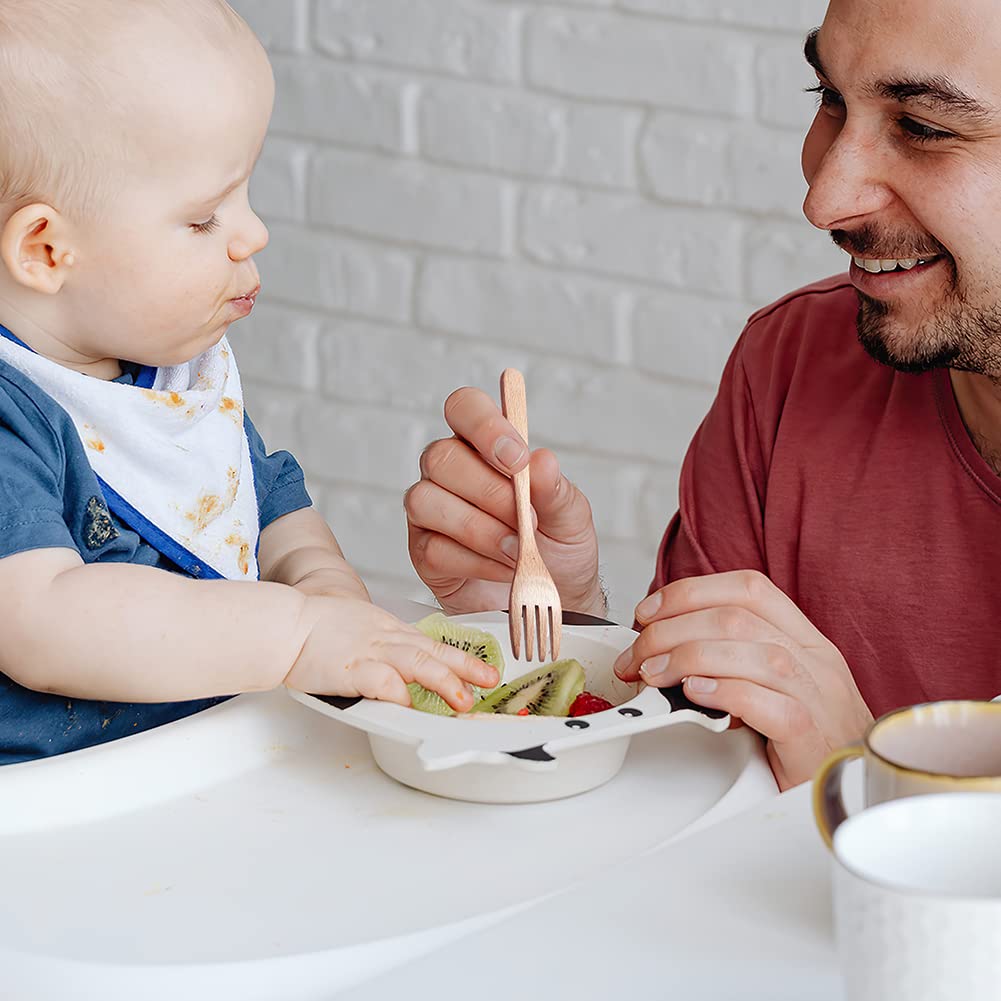 YFWOOD hand-polished wooden flatware delivers smooth, safe dining for kids.