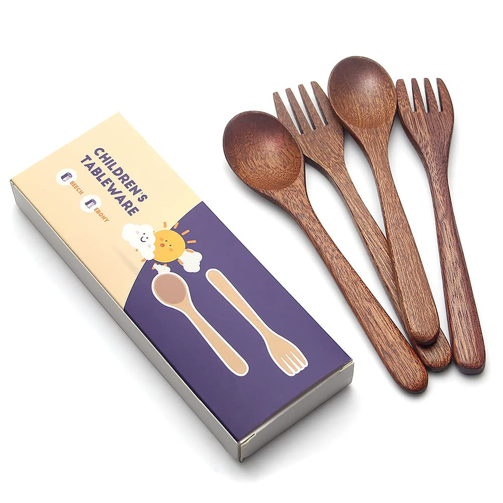 YFWOOD toddler-held utensils, lightweight grip eases daily meals