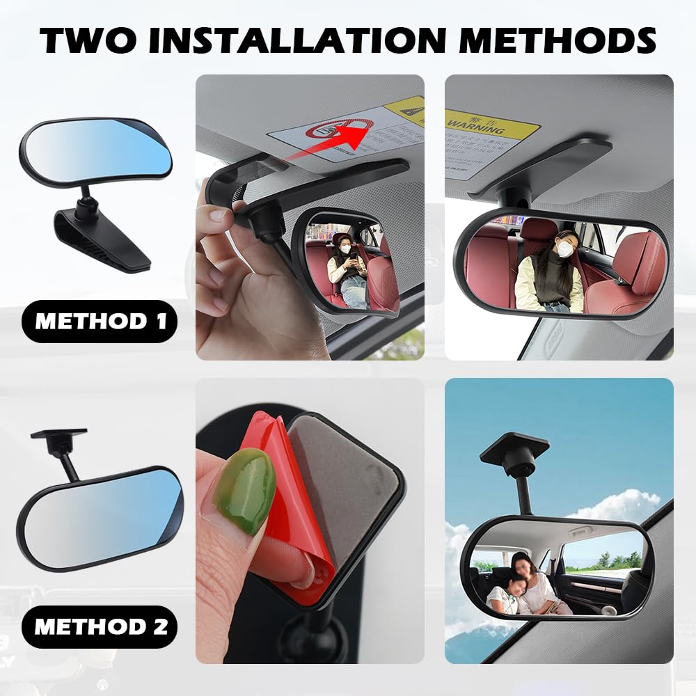 YGDMD installation guide shows simple steps to mount quickly with clip-on or stick-on options.