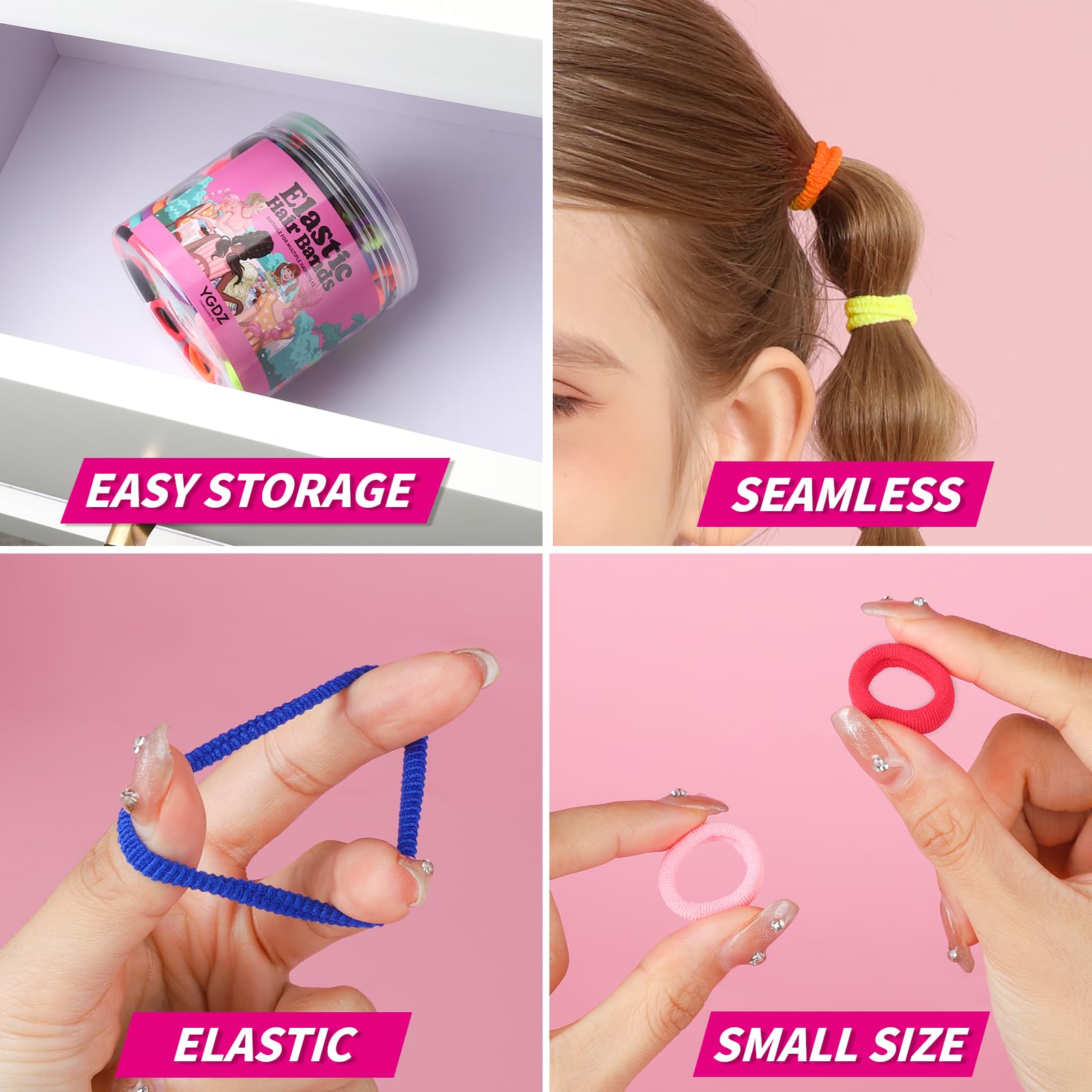 YGDZ all-day wear hair ties support comfortable daily styling.