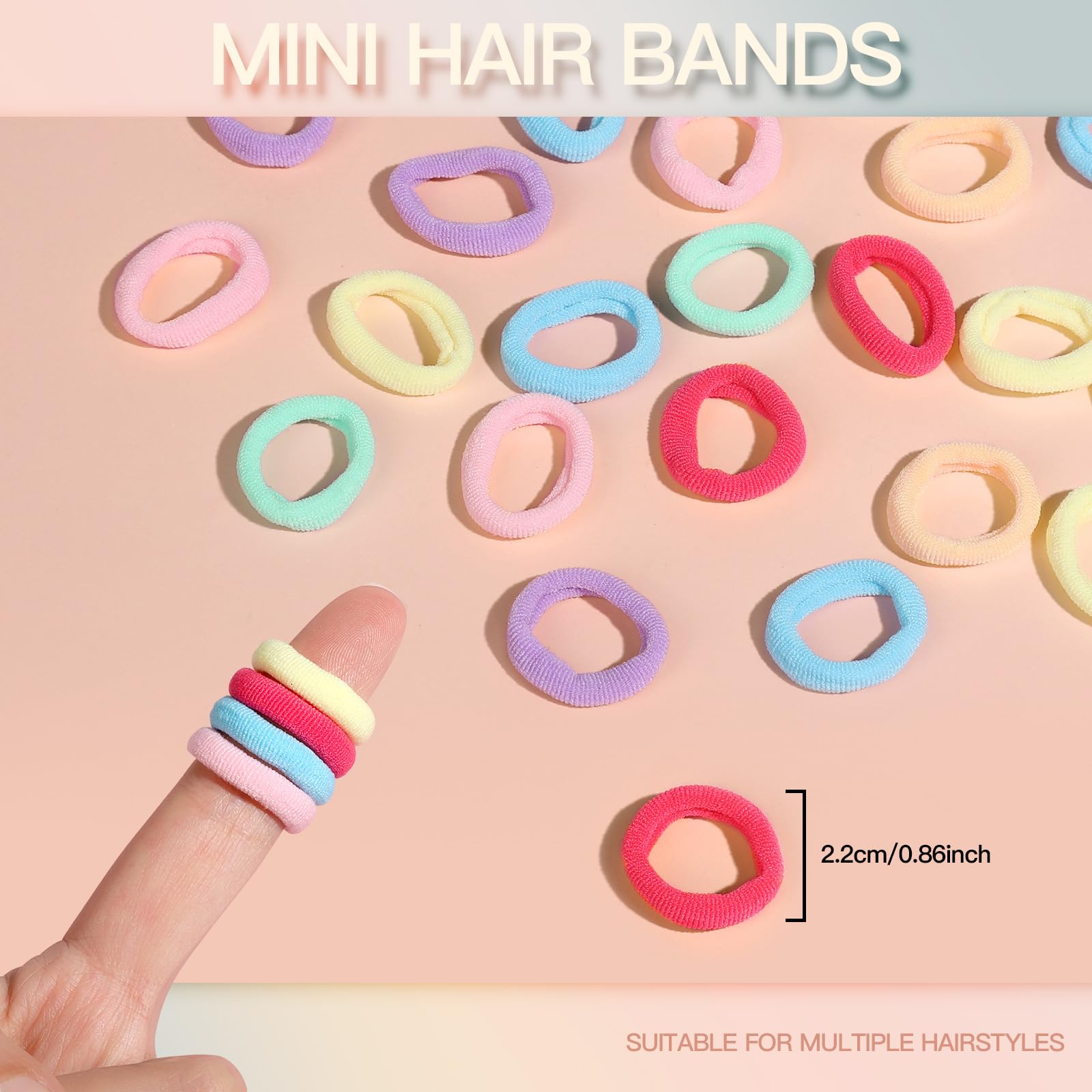 Compact 0.86-inch diameter YGDZ hair ties for fine hair without pulling.