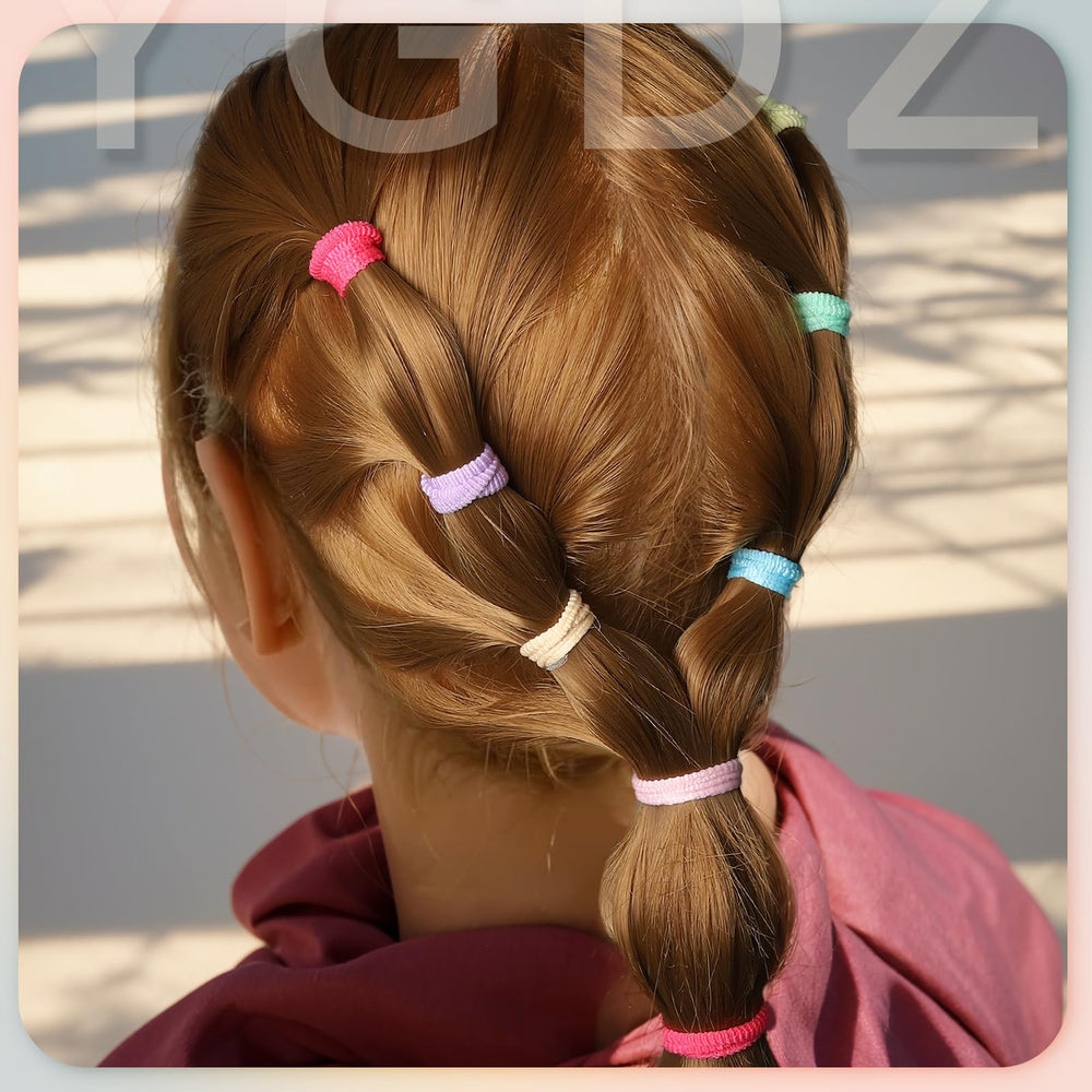 Versatile YGDZ hair ties for braids and ponytails in toddlers and kids.