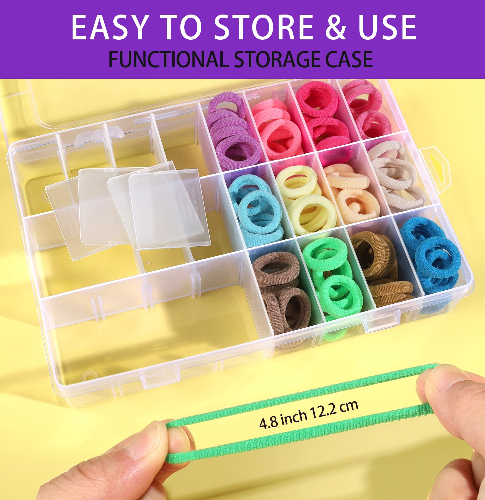 YGDZ plastic storage box with compartments keeps colors organized